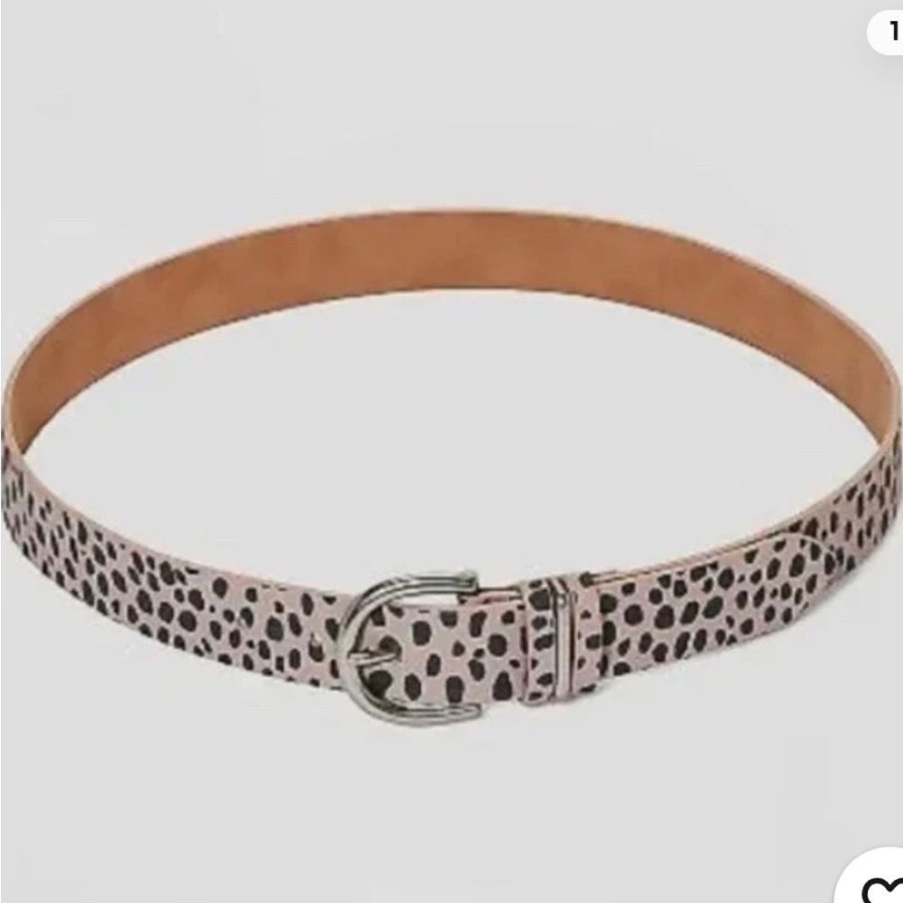 Universal Thread Women's Belt Beige Leopard Print - New